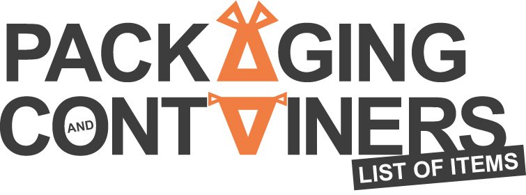 Packaging and containers. The list of items.